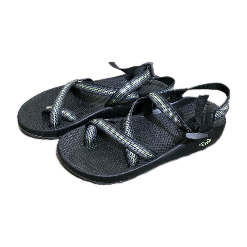 Chacos Mens Z1 Outdoor Sandal Adjustable Double Strapped Gray/Lime Green 13 - Picture 1 of 11